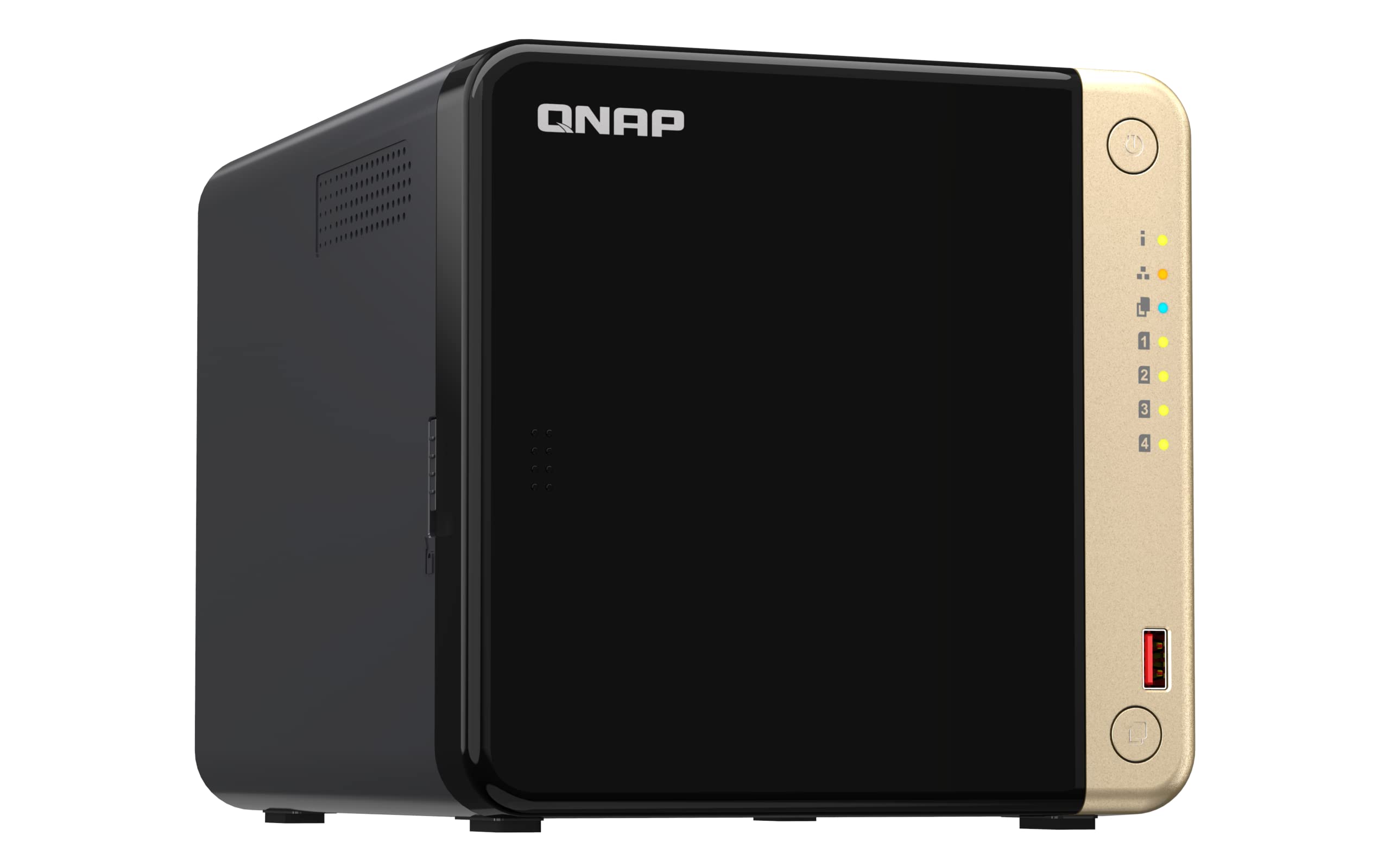 Qnap Ts-464-8G Nas Rear Panel Showing Dual 2.5Gbe Ports And Usb Connections