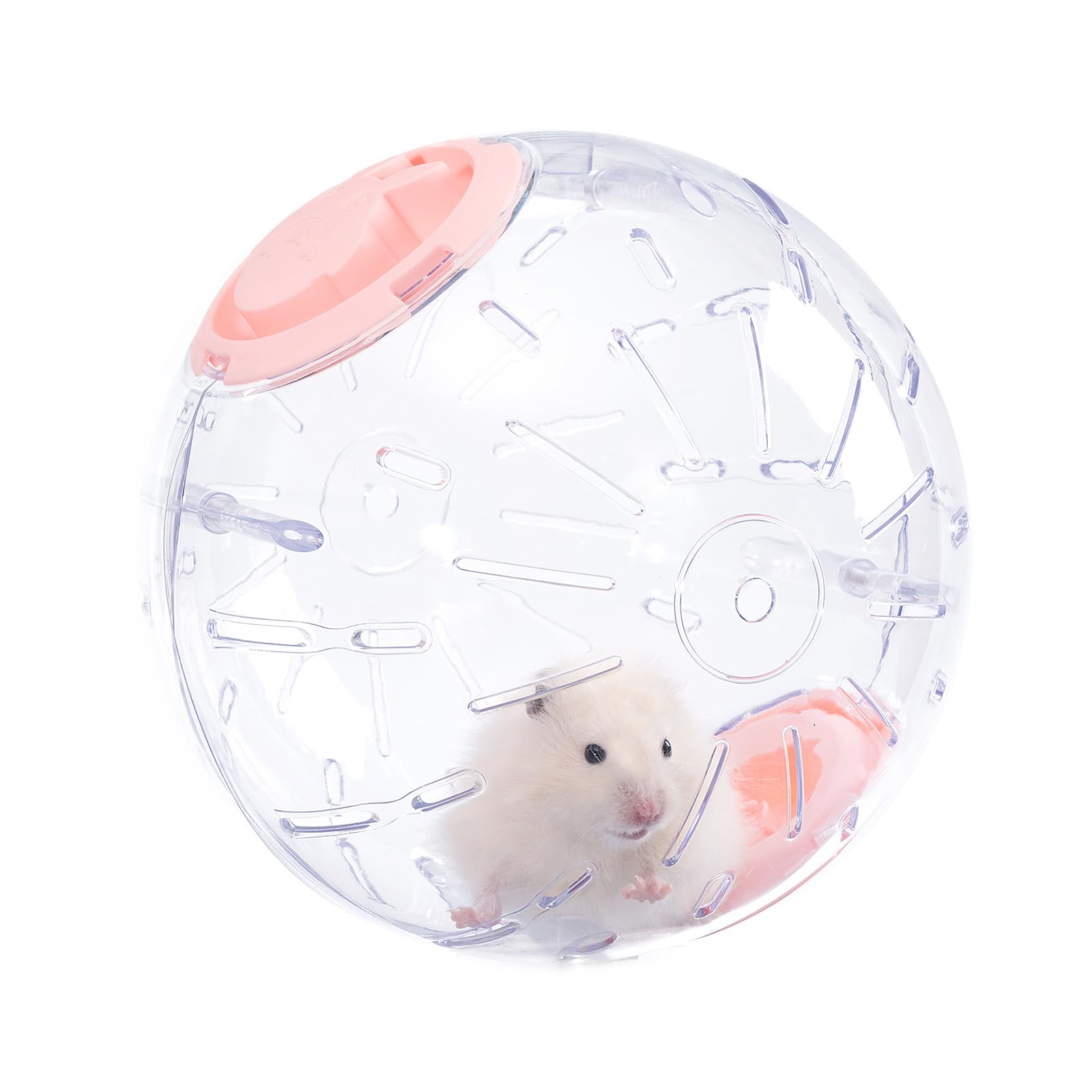 Photo 1 of 7.9 Inch Hamster Ball, Running Ball Toy, Transparent, Hamster Toys Accessory, for Syrian Dwarf Hamster, Gerbils, Mice, Small Pets, Pink