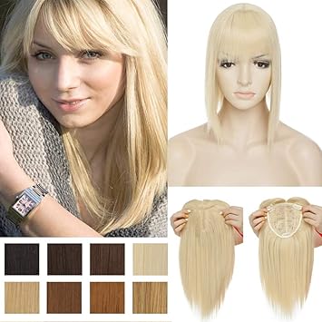 Amazon Com 11 Inch Short Clip On Crown Toppers With Thin Wispy