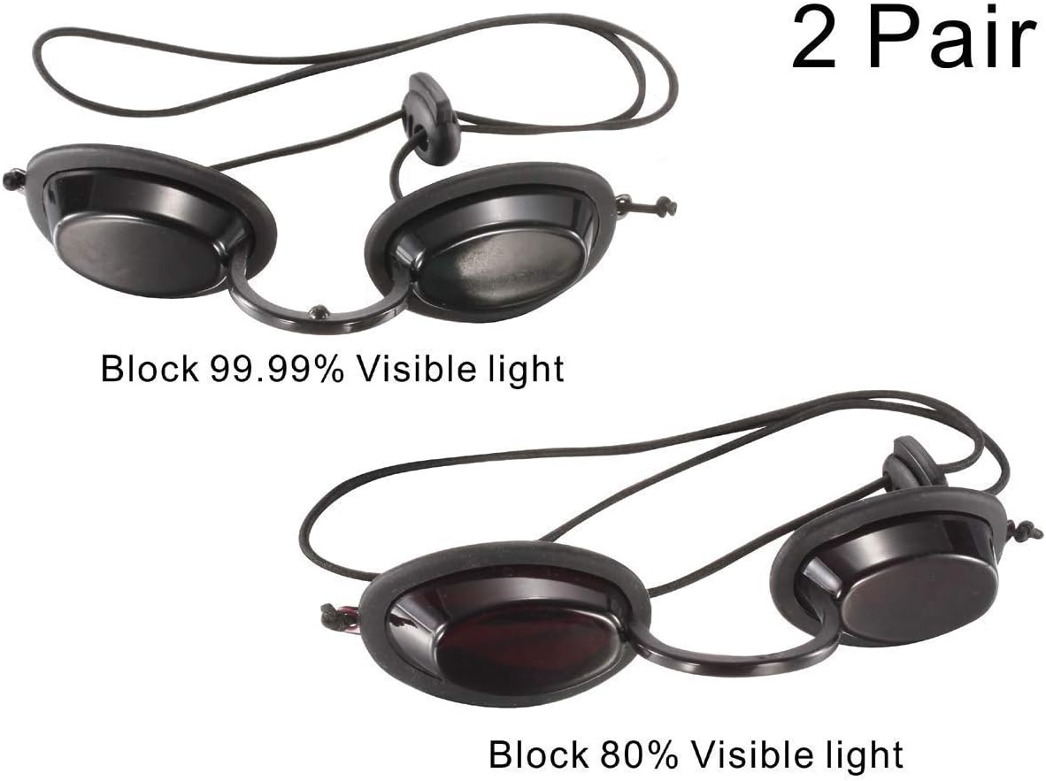 Californiamicroneedle Safety Goggles,200-2000nm Typical Wavelength Laser eye Protection Glasses, Tanning Goggles, Eyewear, Eyepatch, Eyeshields for Patients in IPL, UV, Infrared LED Light Therapy