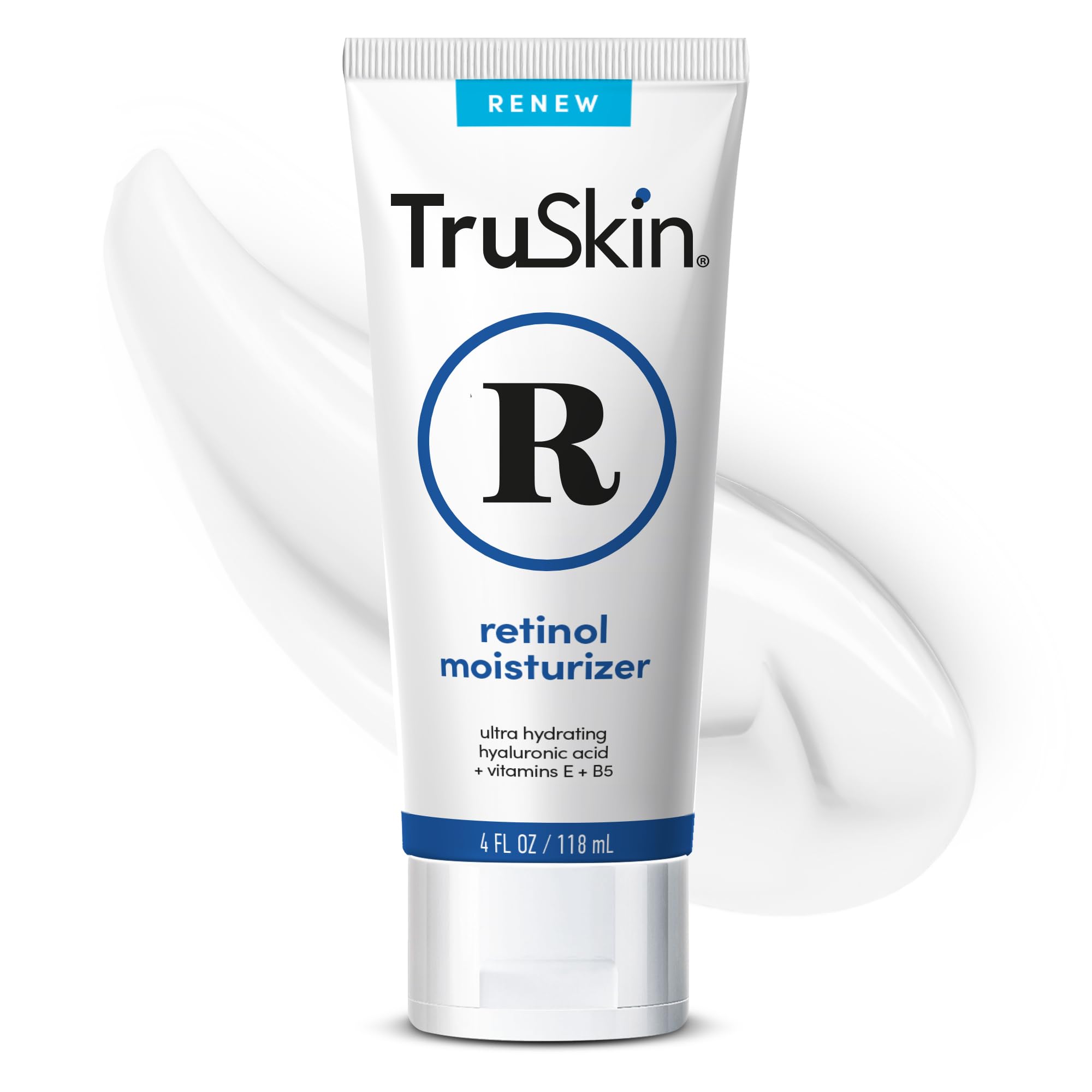 TruSkin Retinol Cream Anti-Wrinkle Moisturizer for Face Care and Eye Area with Hyaluronic Acid, Green Tea, 4 fl oz