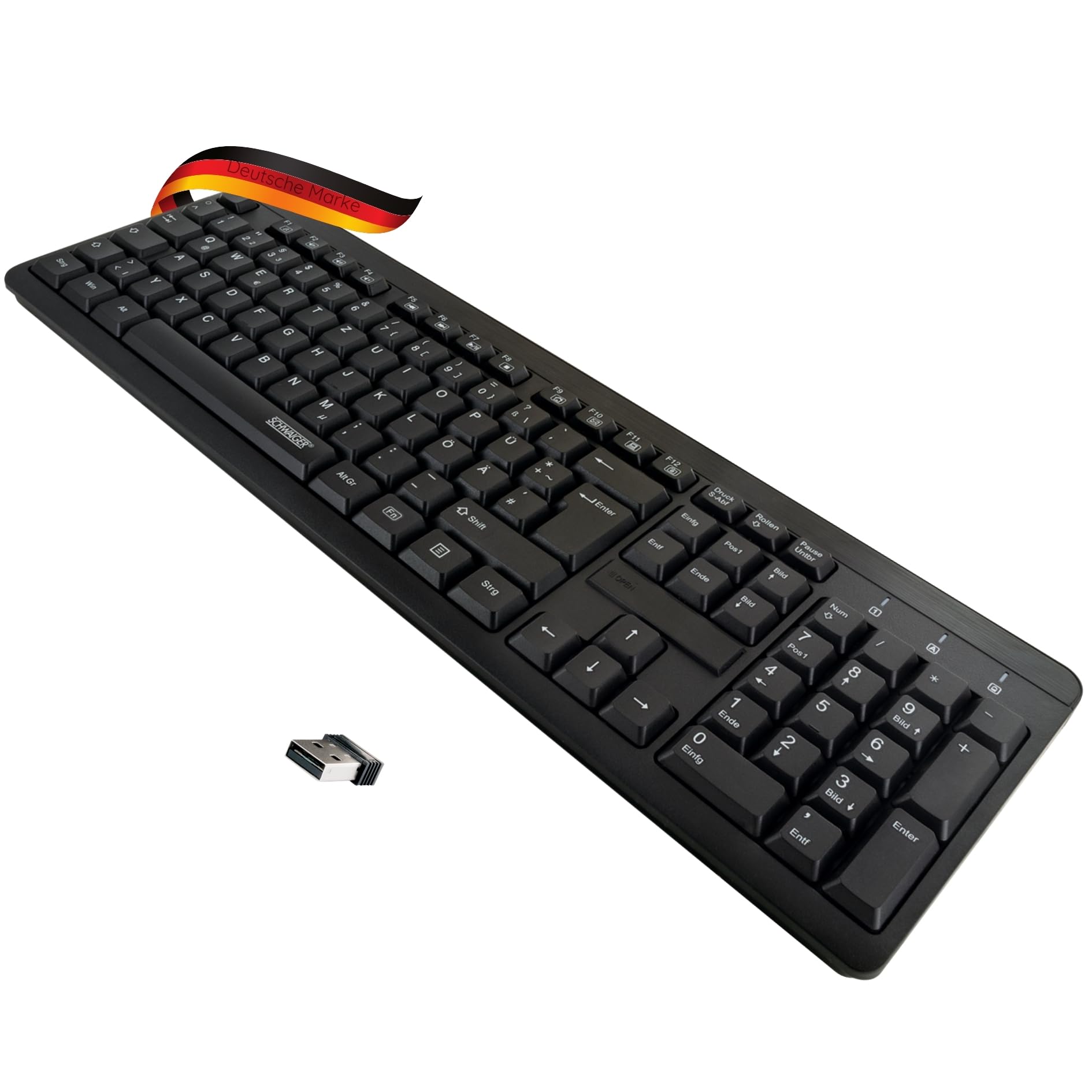 SCHWAIGER -WKB1000 013- Wireless keyboard for fast and reliable writing/working on the PC