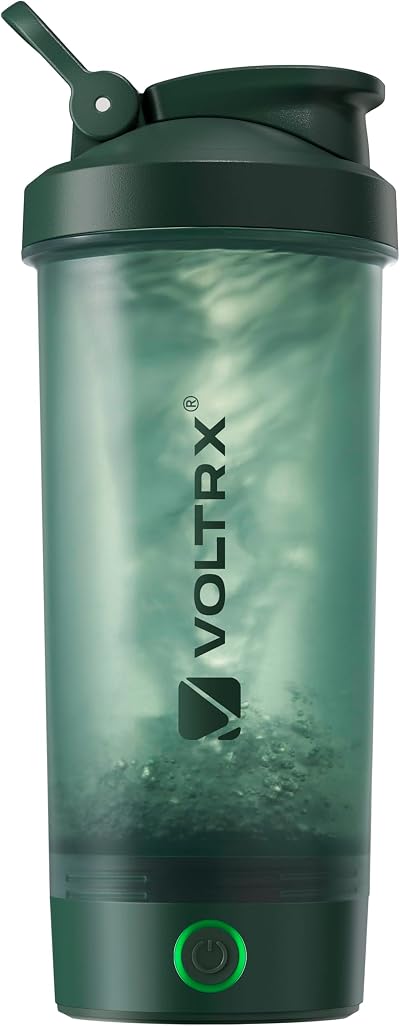 VOLTRX Protein Shaker Bottle 24oz USB C Rechargeable Electric Mixer