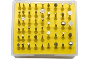 Oudtinx 50-Piece 1/8-Inch Shank Diamond Coated Rotary Burrs Set Fits Dremel Rotary Tools,Diamond Burr Set for Jewelry,Glass,Stone,Ceramic,ect.(Small Head Style)