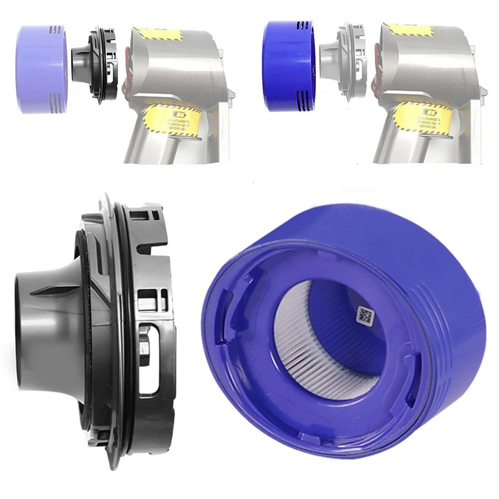 Motor Rear Cover Rear Filter Kit For V7 V8 Vacuum Cleaner Accessories