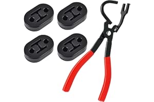 CAROTUPY 5PCS Exhaust Hanger Tool and 2 Holes Exhaust Muffler Hanger Kit, Exhaust Hanger Removal Tool Set for Rubber Exhaust Hanger Removal