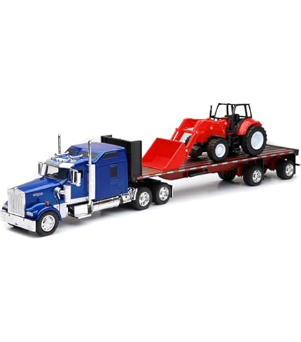 Amazon.com: Peterbilt 379 Truck with Dry Goods Trailer White