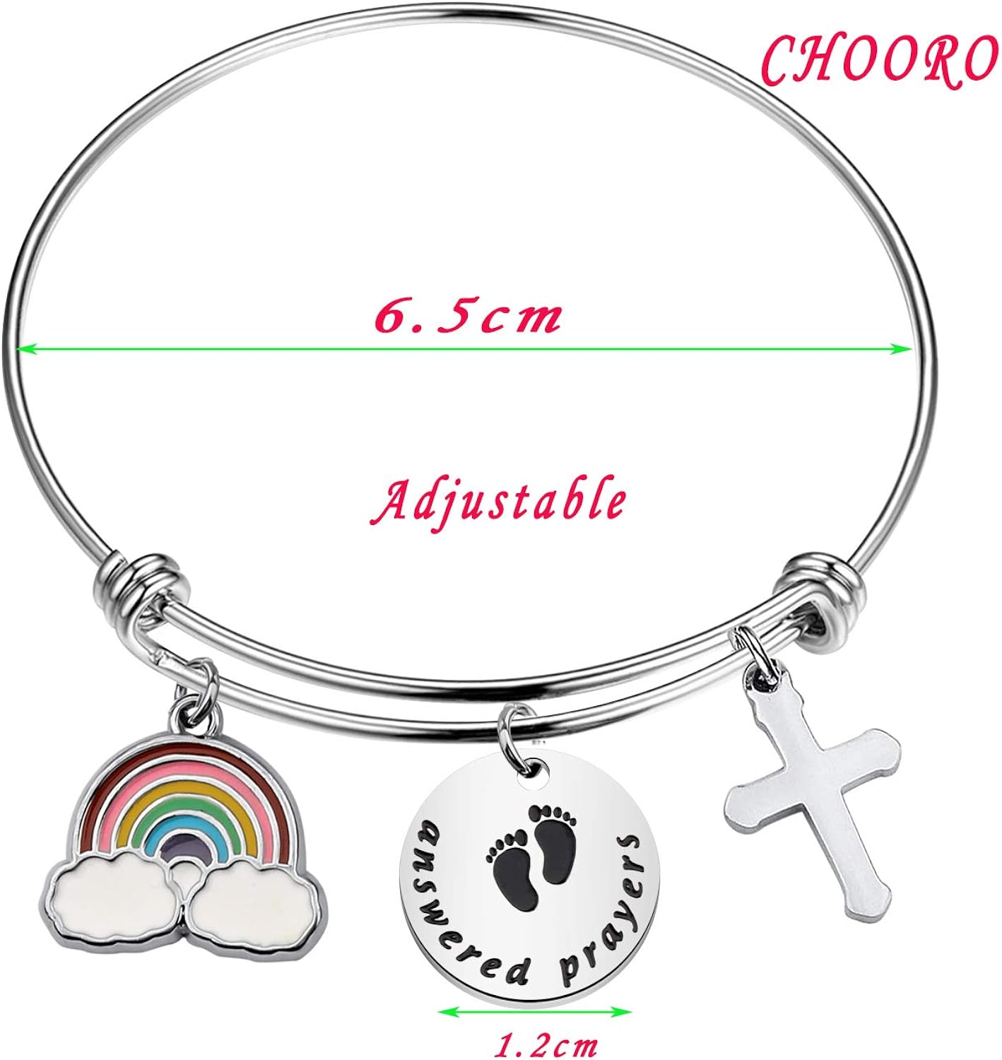 rainbow baby bracelet