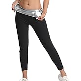 Vigorix Women's Sauna Sweat Pants High Waist Shapewear Leggings for Weight Loss Workout Thermo Slimming Exercise Fitness Gear