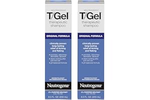 Neutrogena T/Gel Therapeutic Shampoo Original Formula, Anti-Dandruff Treatment for Lasting Relief of Itching Flaking Scalp as a Result of Psoriasis & Seborrheic Dermatitis, 2 x 8.5 fl. oz