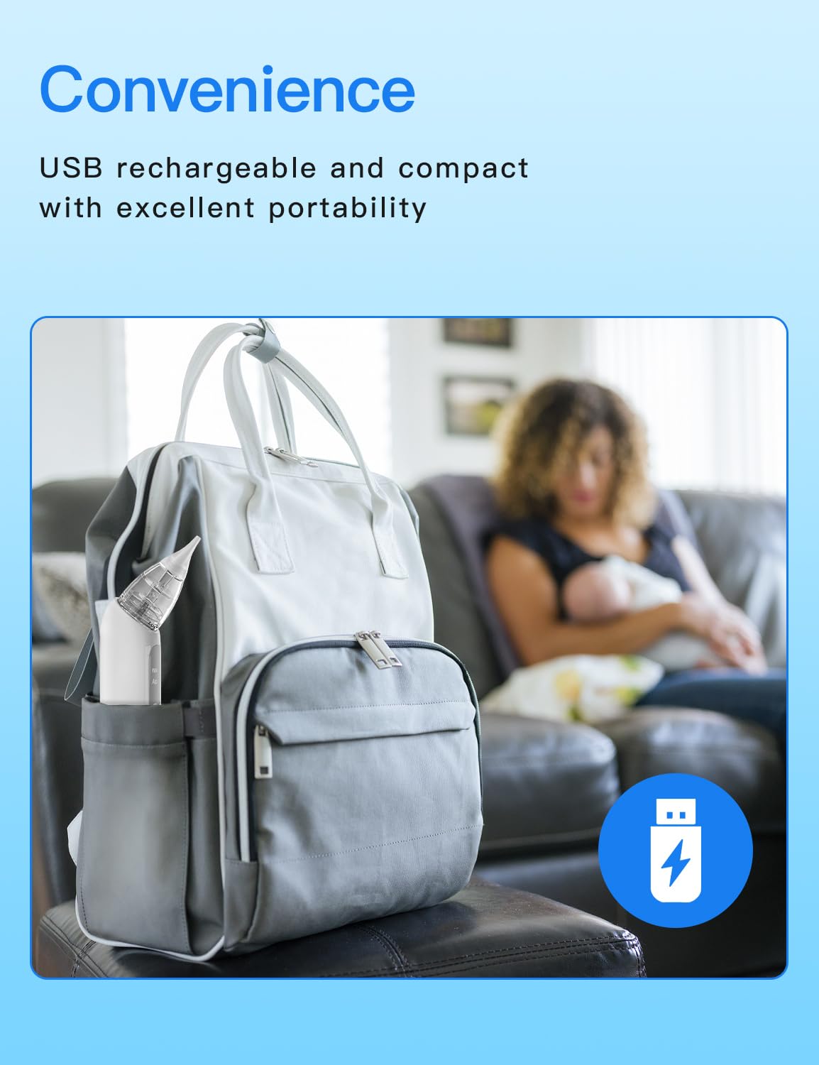 Baby Nasal Aspirator, Electric Nose Sucker with 5 Levels Suction, Soothing Light & Nursery Rhymes (White)