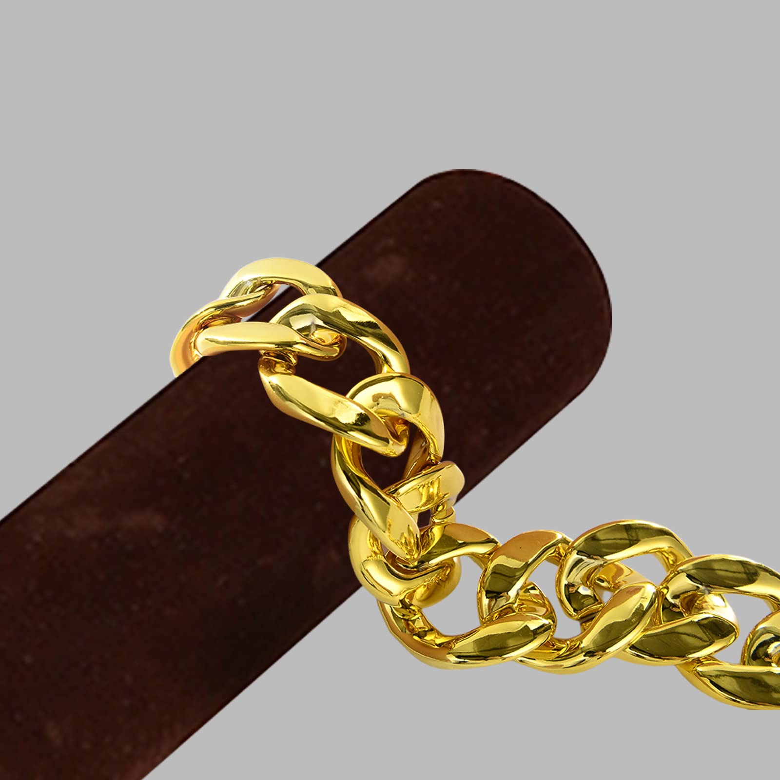 Men's Big Gold Chain Necklace: Fake Chunky Gold Chain Costume Accessories, Hip Hop Rapper Jewelry 80s 90s Punk Style Halloween Party