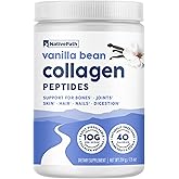 NativePath Collagen Peptides - Hydrolyzed Type 1 & 3 Collagen. Keto & Paleo Grass-Fed Protein Powder for Hair, Skin, Nails, Bones, Joints, Digestion and More - No Gluten or Dairy (Vanilla Bean, 214g)