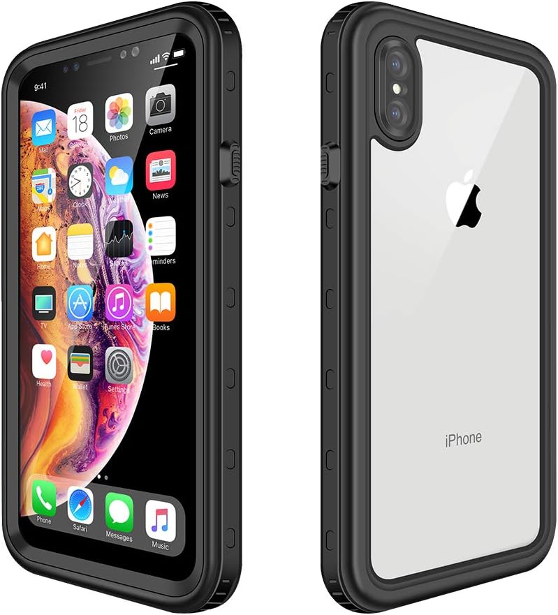 Zarkow Waterproof Case for iPhone Xs Max, IP68 Waterproof Snowproof Shockproof and Dustproof Cover Case, Underwater Full Sealed Cover Case for iPhone Xs Max(6.5 inch), Black