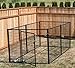 Dog Kennel Black- Lucky Dog Modular Box Kennel - This Welded Animal Enclosure is Perfect for Small to Medium Dogs and Animals and is Designed with Their Safety and Comfort In Mind. Dimensions (4'H x 10'L x 5'W); 110 lbs