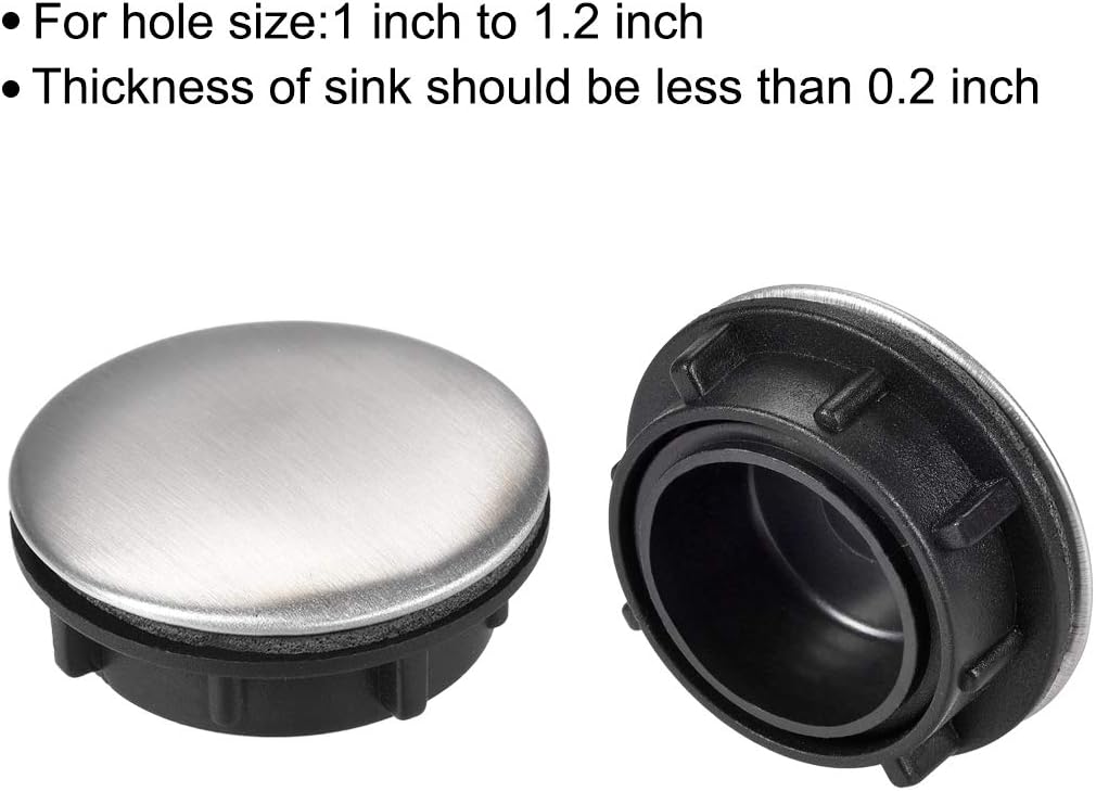 sourcing map Faucet Hole Cover for Dia 1 To 1.2 Inch, Kitchen Sink Tap Hole Cover 304 Stainless Steel, 2 Pack - Image 4