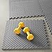 Amazon Basics Foam Interlocking Exercise Gym Floor Mat Tiles - 6-Pack, 24 x 24 x .5 Inch Tiles (24 sqft)