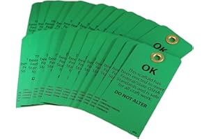 AccuformNMC NMC SPT3 OK - DO NOT ALTER Tag - [Pack of 25] 3 in. x 6 in. 2 Side Cardstock Inspection Tag with Grommet, Black Text on Green Base, American Made Safety Tags, Signs, and Labels