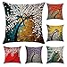 Polyester Throw Pillow Case Cushion Cover Home Sofa Decorative (Cover Only,No Insert)(18x18 inch/ 45x45cm,6 Pack Oil Painting)