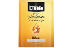 LISSIA Hair Bleach Powder With Argan Oil Fast and Dust-Free - 40 Volume - Bleach Powder for Hair Lightening Highlights and Reflections | | Decolorize with Confidence, Peroxide