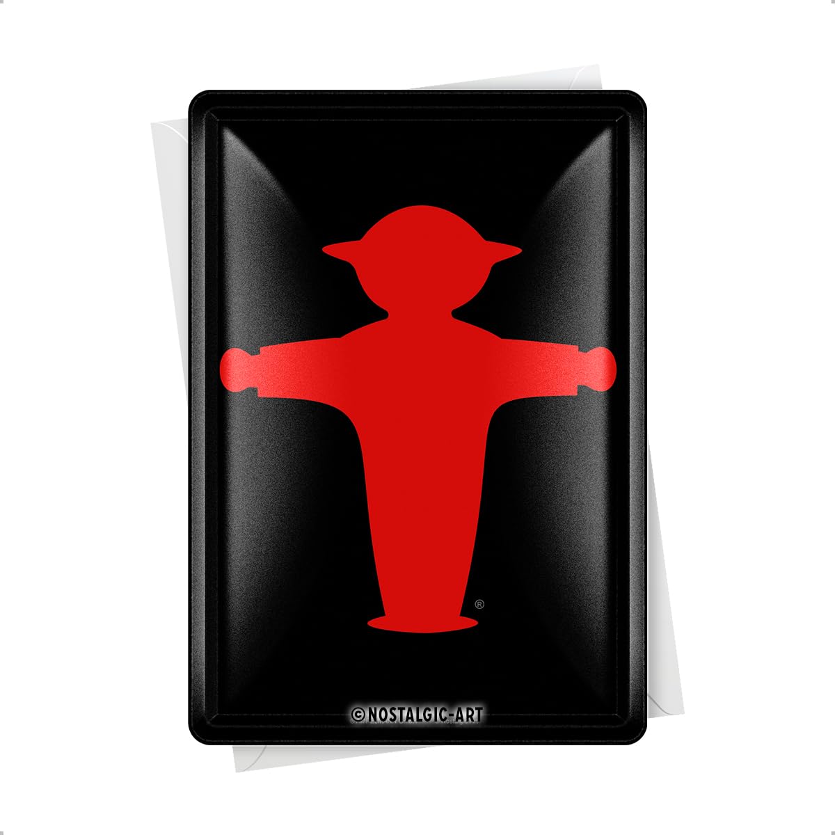 Nostalgic-Art - Traffic Light Man In Red - Metal Postcard - 10 x 14 cm