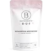Bathorium Eucalyptus Apothecary Crush, Muscle Recovery Bath Soak, Eucalyptus & Tea Tree Oils, Post-Workout, Sinus Relief, pH-Balanced, 5+ Baths, 21 oz