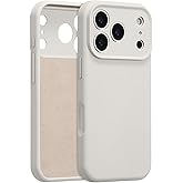 UCASONG for iPhone 17 Pro Case Silicone,with [Full Camera Protection][Soft Anti-Scratch Microfiber Lining],Liquid Silicone Ultra Slim Shockproof Phone Case for Men Women Girls-Stone