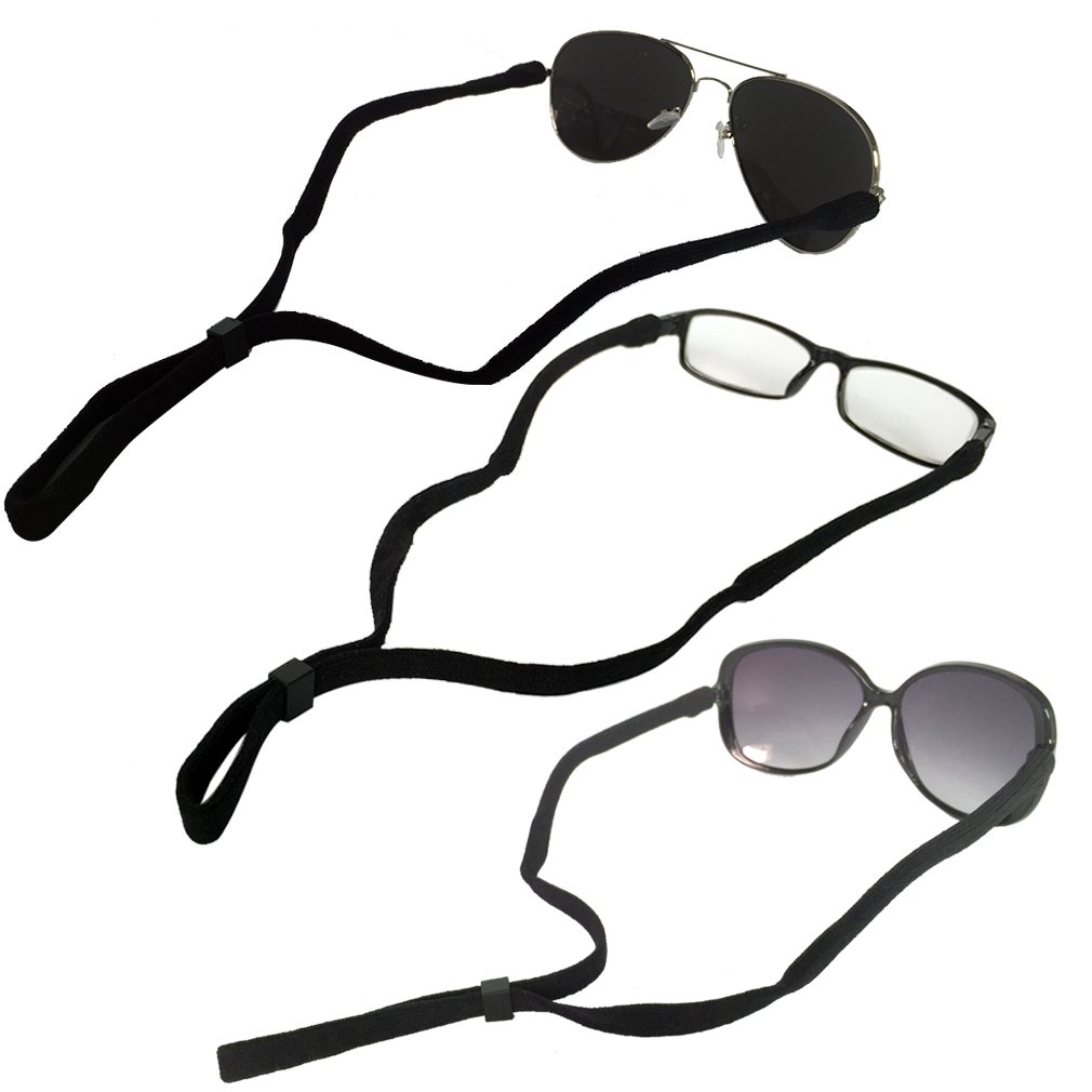 ONME Adjustable Eyewear Retainer, Universal Fit Rope Eyewear Retainer, Sport Unisex Sunglass Retainer Holder Strap, Set of 6 (Black) - Image 8