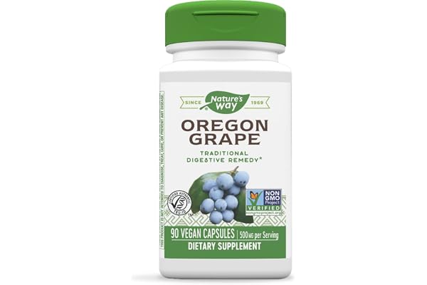 Nature's Way Oregon Grape, Traditional Digestion Remedy* Supplement, 90 Vegan Capsules