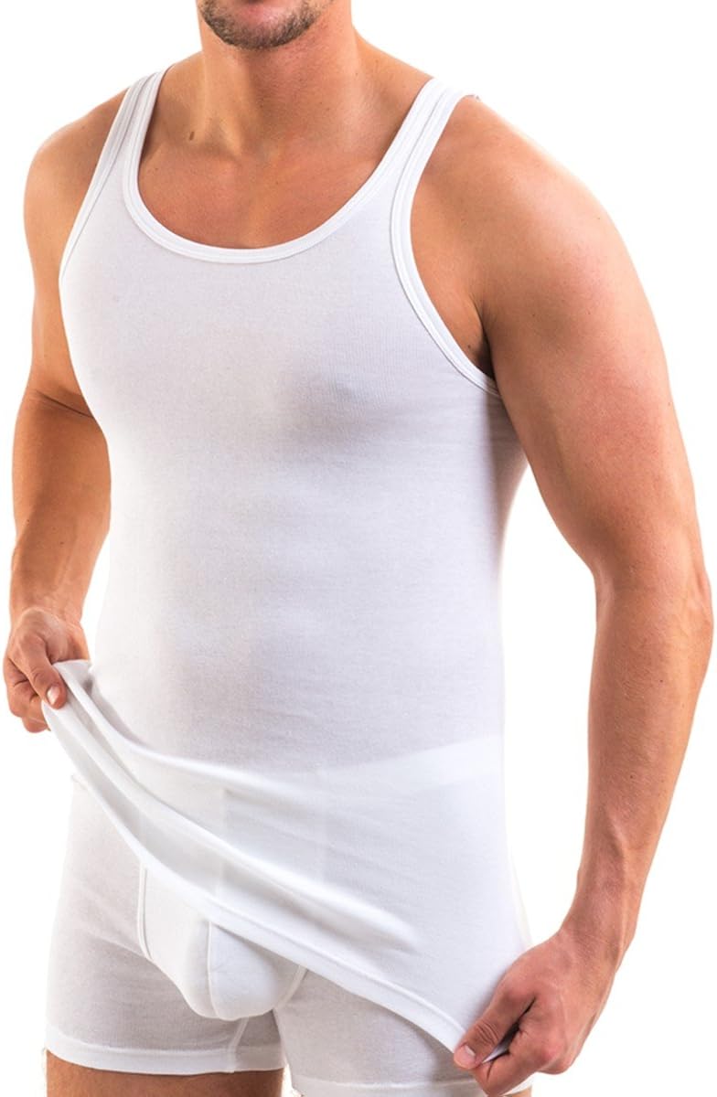 HERMKO 3000 Herren Tank Top 100/% Baumwolle in Feinripp Unterhemd Muskel Shirt Made in EU
