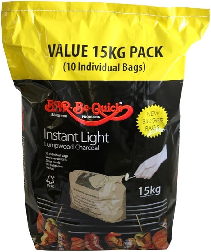 BarBeQuick 15kg Instant Light Charcoal Amazon.co.uk Garden & Outdoors