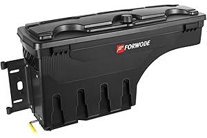 FORWODE Truck Bed Storage Box Fits 2015-2024 Ford F-150 Driver Side Lockable Truck Tool Box with Password Padlock