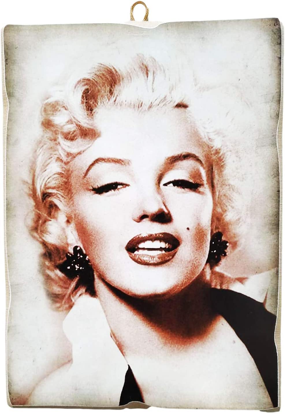 KUSTOM ART Vintage Style Picture Series Celebrity Actors Marilyn Monroe Print on Wood 40x30 cm. Gift Idea