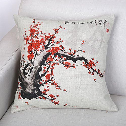 Ling @ Mellin Bamboo Ju Cotton Linen Throw Pillow Case Creative Individuality Decorative Pillows Cushions for Comfortable Sofa Bed Car Mui M-91033 4545CM