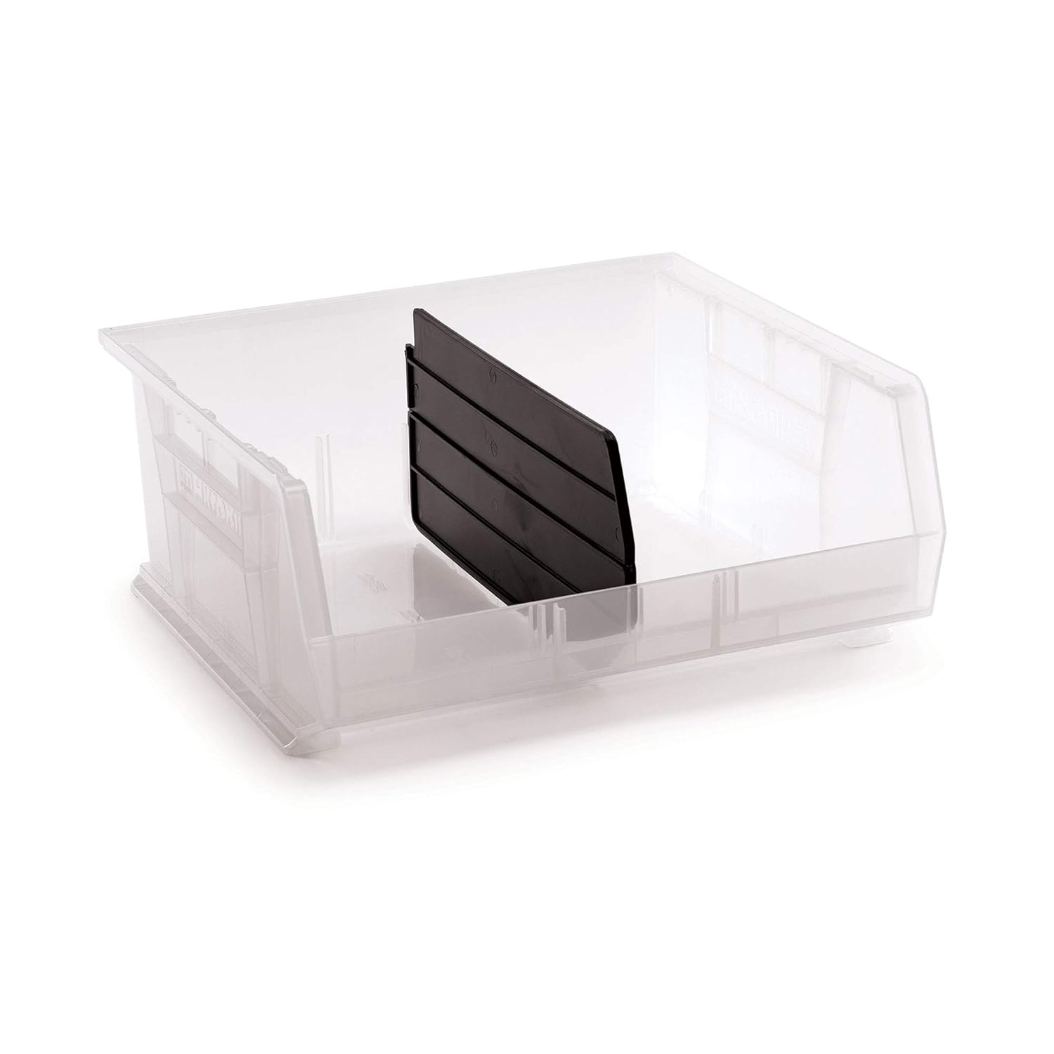 Akro Mils 30250 Semi-Clear Length Divider Bundle AkroBin Stack & Hang Bin,7x16 1/2x14 3/4, Pack of 6