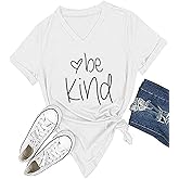 DANVOUY Womens T Shirt Casual Cotton Short Sleeve V-Neck Graphic T-Shirt Tops Tees