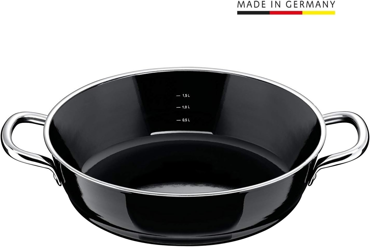 Silit Roasting Pan Uncoated Ø 24cm Black Professional Made in Germany
