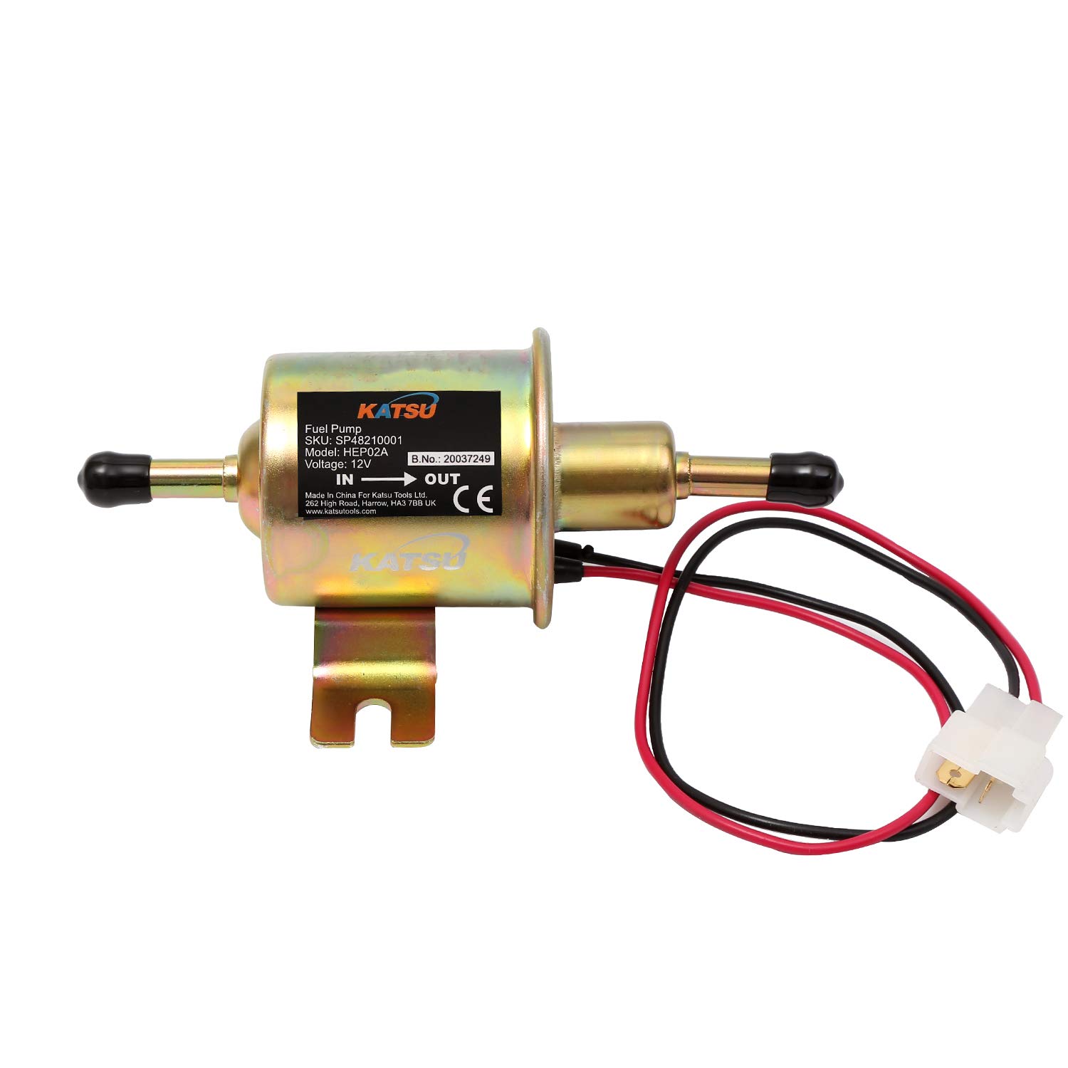 KATSU Electric Fuel Pump 12V Universal Low Pressure Inline Fuel Pump