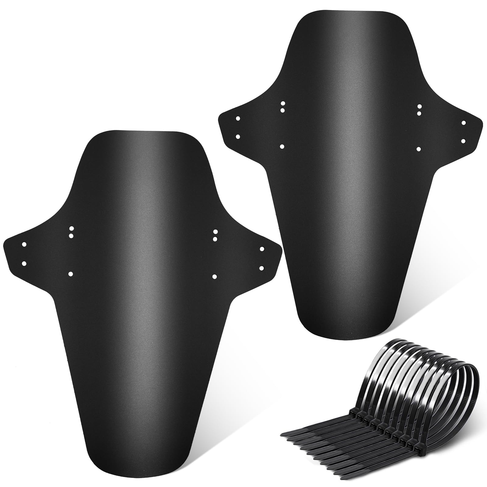 jiankun MTB Mudguard, 2-Piece Bicycle Mudguards, Mountain Bike Mudguard, MTB Splash Guard for 20-29 inch Bicycles, Front and Rear Compatible Mudguard ms