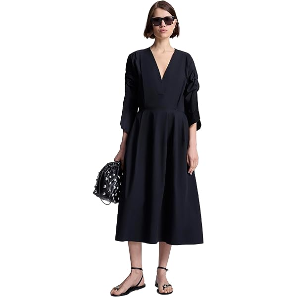 A.L.C. Women's Diane Dress, Black/Tan, 0 at Amazon Women's Clothing store