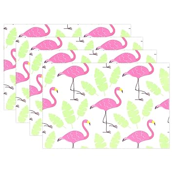 Amazon Com Tropicallife Placemat Pink Flamingo Animal Bird