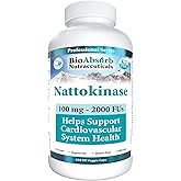 Nattokinase Supplement. Non-GMO Natto Extract Enzyme. 100 mg, 2000 FUs. 400 Veggie Caps (400-day supply)
