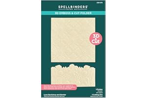 Spellbinders E3D-075 Luxe Backdrop and Border 3D Emboss & Cut Folder from The Mirrored Arch Collection