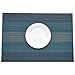KOKAKO Placemats Washable Dining Table Place Mats PVC Kitchen Table Mats,Set of 4(Blue-Green)