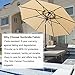 Abba Patio Sunbrella Patio Umbrella 9 Feet Outdoor Market Table Umbrella with Auto Tilt and Crank, Canvas Antique Beige