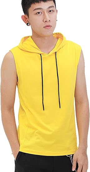 Amazon Keimi ケイミ メンズ フード付き 袖なしパーカー ベスト メンズ トレーニング ノースリーブ フード付き ベスト ジム用 タンクトップ 袖なし 男性 おしゃれ スポーツ カッコイイ タンクトップ 通販
