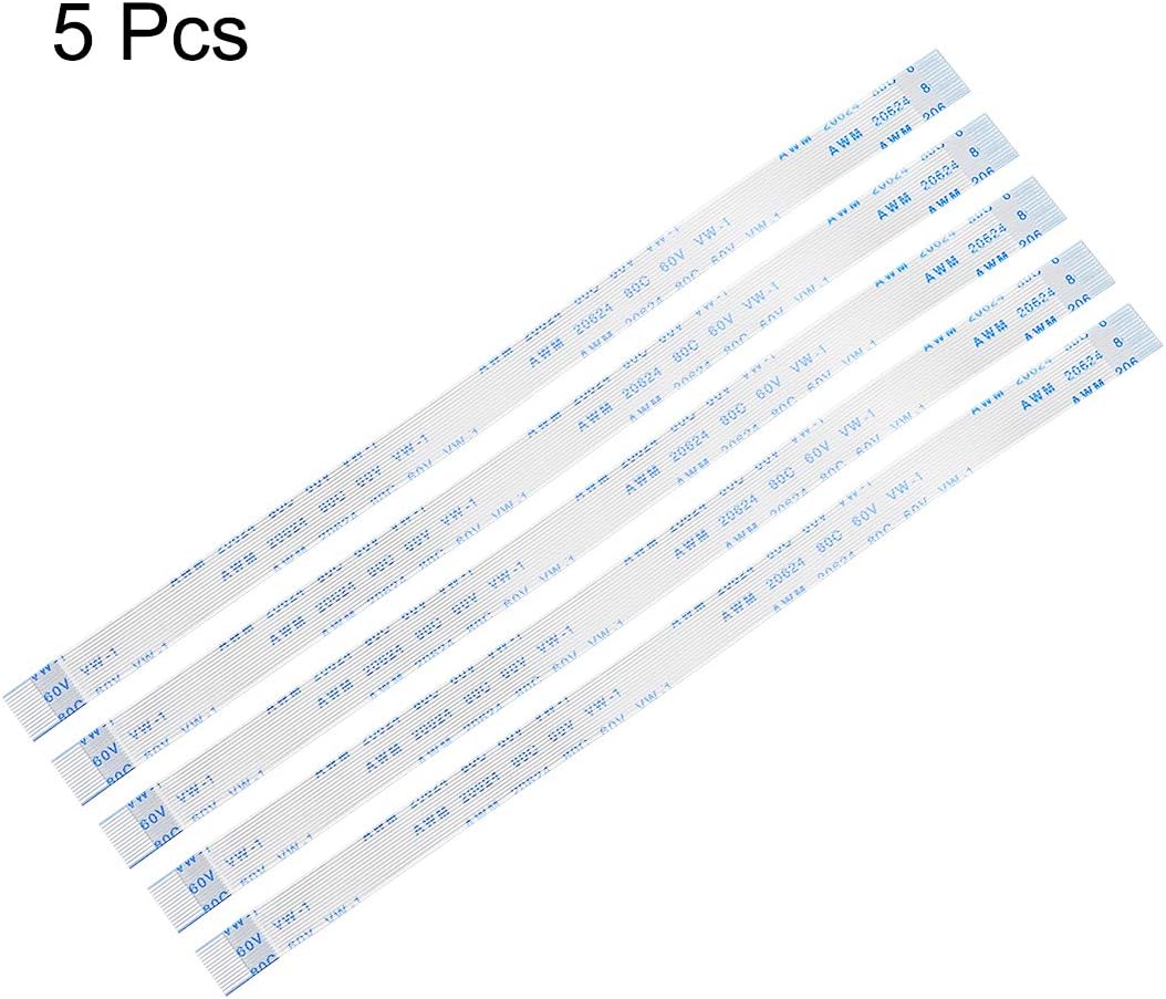 sourcing map Flexible Flat Cable, 14 Pins 0.5mm Pitch 150mm FPC FFC Flexible Ribbon Cable for LCD TV DVD Player Laptop 5Pcs (A Type) - Image 3