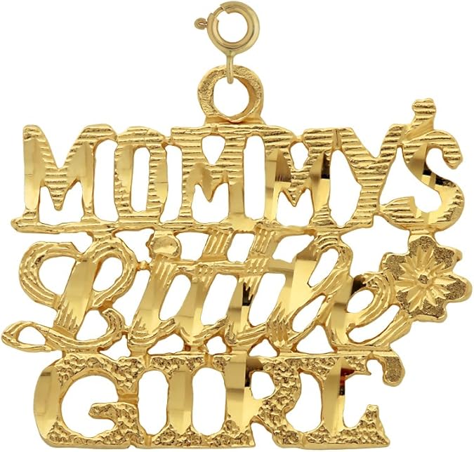14k Yellow Gold Mommy's Little Girl Pendant Jewelry