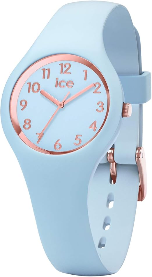 Amazon Com Ice Watch Women S Quartz Watch With Silicone Strap Blue 12 Model 015345 Watches