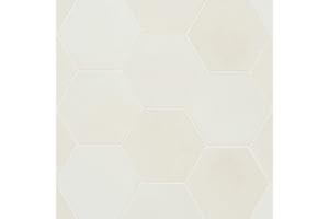 Bedrosians Celine 4" Hexagon Matte Porcelain Floor & Wall Tile, White (50-Pack, 4.68 SF)